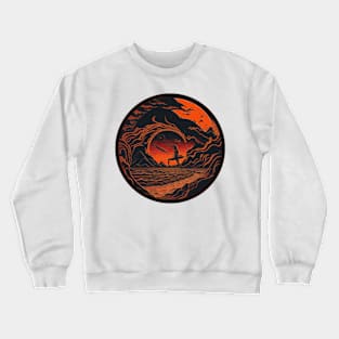 Surfers Beach Oasis Crewneck Sweatshirt